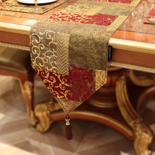 Loong Triangular Patchwork Table Runner